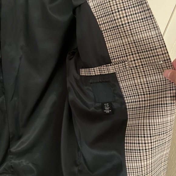 Patterned coat Beige/Checked - Picture 3 of 5